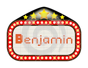 Benjamin Name Movie Theatre Marquee