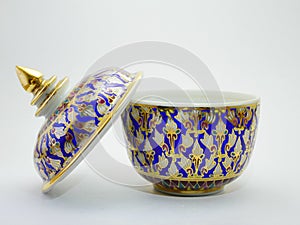 Benjarong,ceramic,Porcelain,beautiful from Thailand
