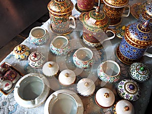 Benjarong, ceramic, souvenir from Thailand