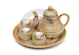 Benjarong porcelain tea set,