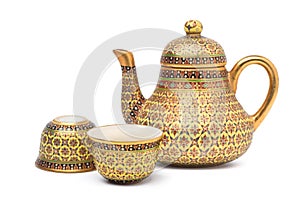 Benjarong porcelain tea set,