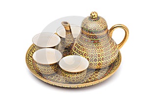 Benjarong porcelain tea set