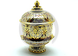 Benjarong, Thai Porcelain with Designs in Multi Co
