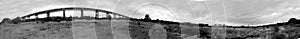 Bennerley Viaduct Monochrome Panorama