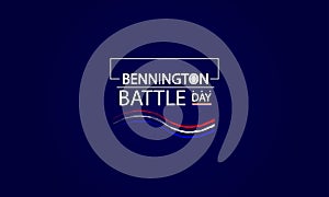 Bennington Battle Day Tribute USA Flag Illustration Text Design