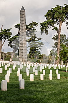 Bennington Monument at Rosecrans Cemetery, San Diego, CA, USA