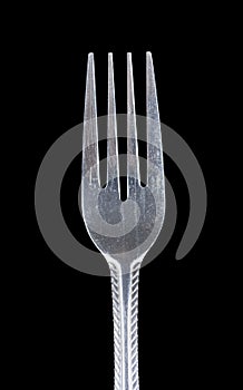 Bent metal fork. Flat.