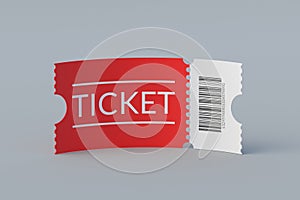 Bent ticket for cinema, theatre, show and other entertainments
