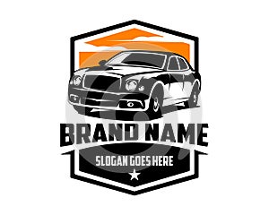 bentley mulsanne car logo vector. isolated white background shown from the side.