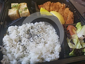 Bento box japanese restaurant cusine