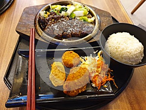 Bento food dinner lunch rice katsu japanesefood indoor hotplate