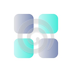 Bento like menu flat gradient color ui icon