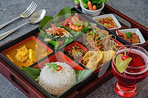 Bento thai style, thaifood in bento photo