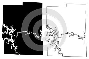 Benton County, Missouri U.S. county, United States of America, USA, U.S., US map vector illustration, scribble sketch Benton map