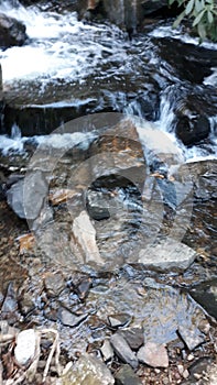 Benton Falls Waterfall hiking rocks water