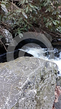 Benton Falls Waterfall hiking rocks water