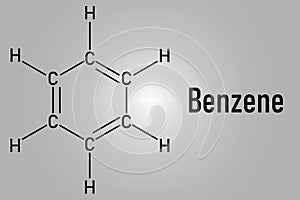 Benzene or Cyclohexatriene aromatic hydrocarbon molecule. Skeletal formula.
