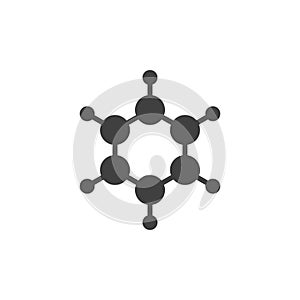 Benzene molecular geometry vector icon