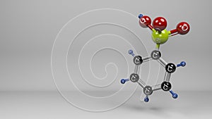 Benzenesulfonic acid molecule. photo