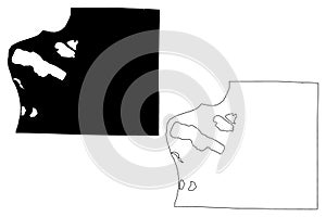 Benzie County, Michigan U.S. county, United States of America, USA, U.S., US map vector illustration, scribble sketch Benzie map