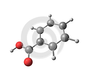 Benzoic acid molecule isolated on white