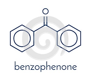 Benzophenone molecule. Skeletal formula.