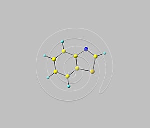 Benzothiazole molecule on grey