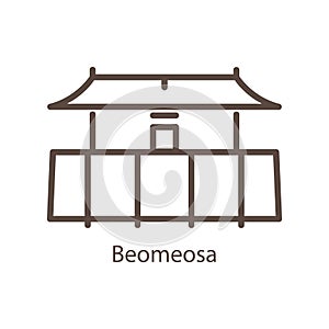 beomeosa temple. Vector illustration decorative design