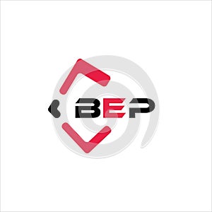 BEP creative minimalist letter logo. BEP unique vector initials alphabet letter logo