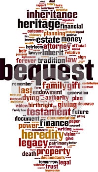 Bequest word cloud