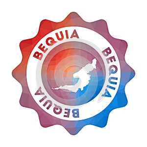 Bequia low poly logo.