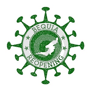 Bequia Reopening Stamp.