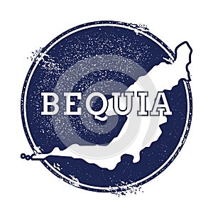 Bequia vector map.