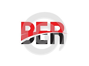 BER Letter Initial Logo Design Vector Illustration