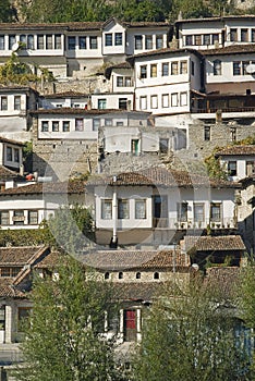 Berat old town in albania photo