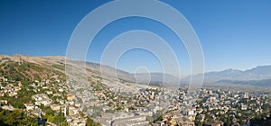 Berat town in Albania from above