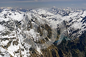 Berbellino lake and Torena peak range, Orobie, Italy