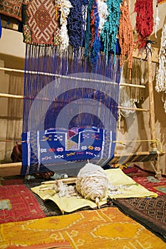 Berber carpet making photo