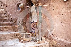 Berber carpet traditional machine