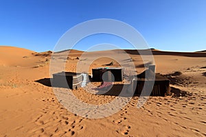 Berber hut in desert