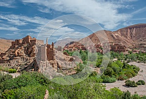 Berber kasbah in Dades gorge, Morocco photo