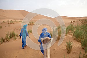 Berber men with camel