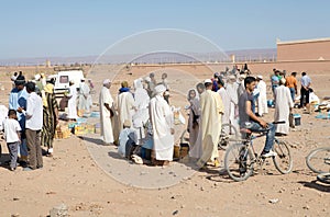 Berber men at the dates fruit market