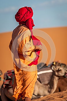 Berber portrait from Camels trekking guided tours in the Sahara desert Merzouga Morocco
