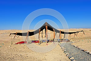 Berber tent in the agafay desert