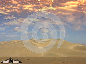 Berber tent in the Moroccan desert