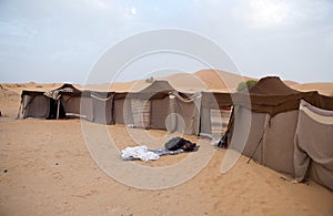 Berber tents in the desert