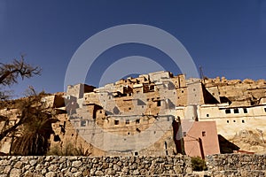 Berber village of Ait Mansour valley, gateway to the homonymous gorges. Souss Massa, Morocco