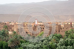 Berber village at the foot of Atlas mountains