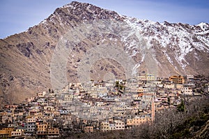 Berber village in High Atlas Mountains